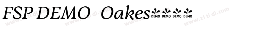 FSP DEMO   Oakes字体转换